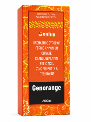 Genius Genorange Haematinic Syrup – 200ml | Orange Flavour